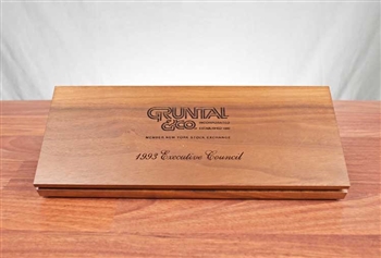 Gruntal & Co NYSE Executive Council Walnut Desk Set