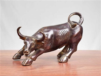 Metal Bull Statue - Vintage