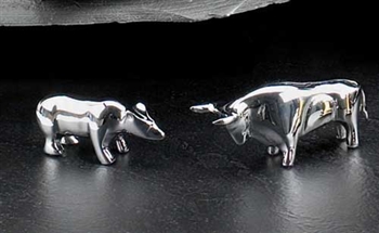 Bull and Bear Paperweight Set