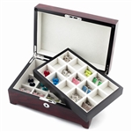 Rosewood Cufflink Case for 30 Pairs