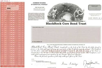BlackRock Core Bond Trust Specimen Stock Certificate