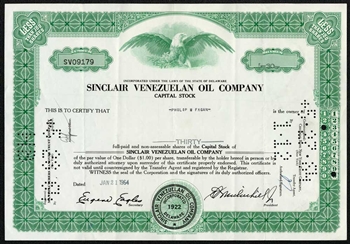 Sinclair Venezuelan Oil Company Stock
