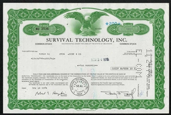 Survival Technology, Inc. - Green