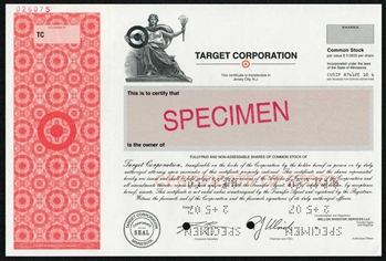 Target Corp Specimen Stock Certificate