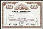 Video Corporation Specimen Stock Certificate - Brown