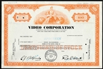 Video Corporation Specimen Stock Certificate - Orange