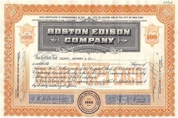 Boston Edison Company Stock - Orange