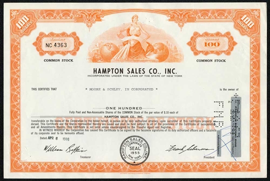 Hampton Sales Co., Inc. Stock
