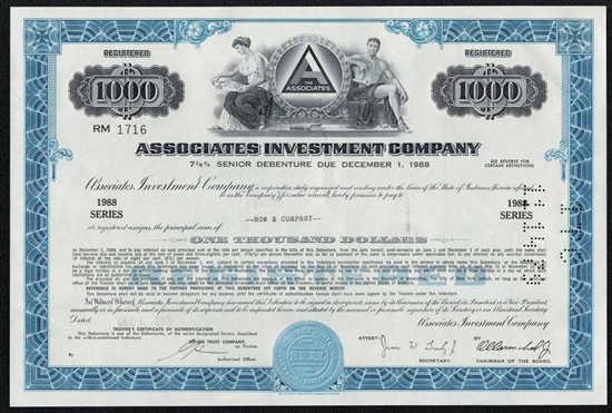 Associates Investment Company Bond - Blue