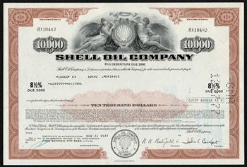 Shell Oil Company Bond - $10,000