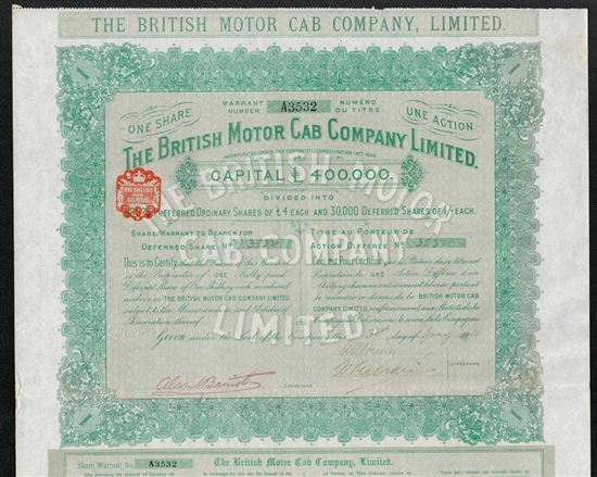 The British Motor Cab Company Bond