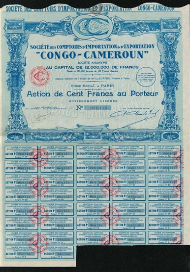 1928 Congo-Cameroun Import-Export Company