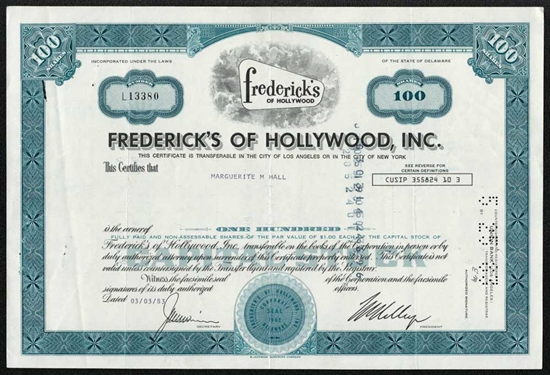 Frederick's of Hollywood, Inc. Stock - Blue