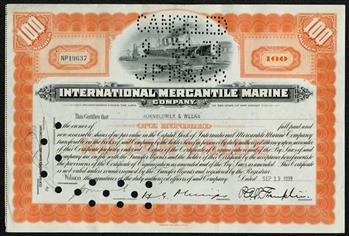 International Mercantile Marine - Titanic Sinking - P.A.S. Franklin as President
