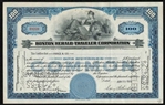 Boston Herald Traveler Corporation Stock Certificate Blue