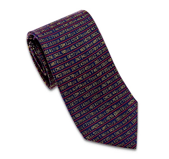 Stock Ticker Silk Necktie