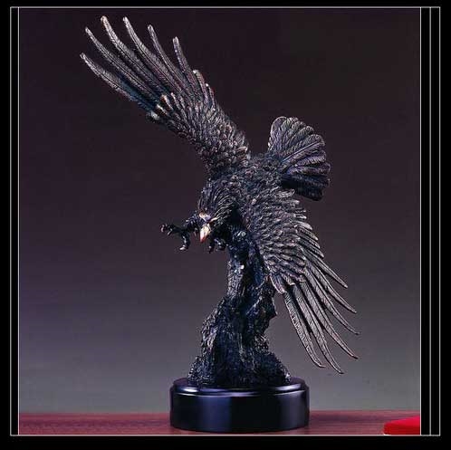 17" Wing Spread Eagle Statue in Bronze Finish - Sculpture