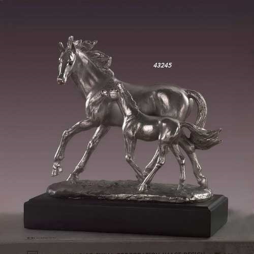 9" Mare with Foal Statue - Figurine