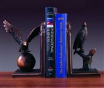 Bronze Finish Eagle Statue Bookends