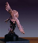 9" Flying Bronze Finish American Eagle Statue - Figurine