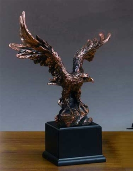 19" Bronzed Finish Bald Eagle Statue – Sculpture