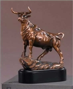 Stock Market Bull Statue - Standing Tall Sculpture