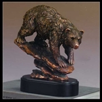 9.5" Bronze Finished Bear Statue - Sculpture