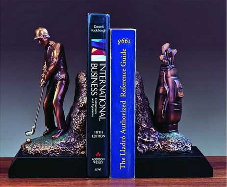 Golf Bookends - Bronze Finish