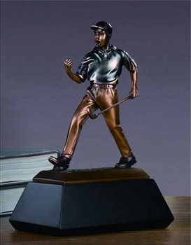 9" Winner Golf Trophy - Bronzed Statue