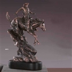 17" Western Cowboy Statue - Bronzed Sculpture