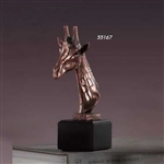 9" Giraffe Statue - Bronzed Sculpture