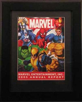 Framed 2005 Marvel Entertainment, Inc. Annual Report
