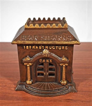 Bear Stearns Cast Iron Coin Bank