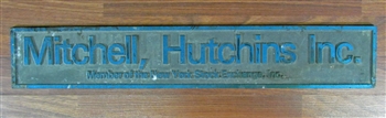 Mitchell, Hutchins Inc. NYSE Member Sign