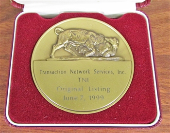 Transaction Network Services TNI NYSE Medallion - Coin