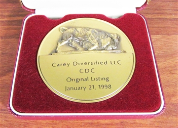 Carey Diversified NYSE Medallion - Coin
