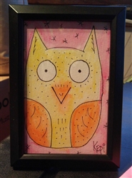 Owl Framed Watercolor