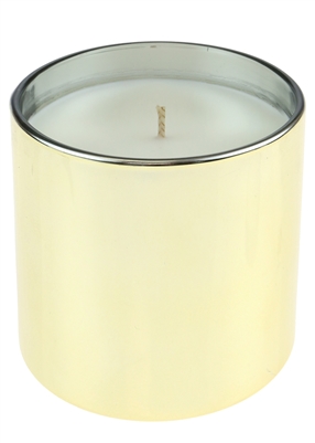 12 Oz Electroplated Glass Candle with Lid - Orange Scent