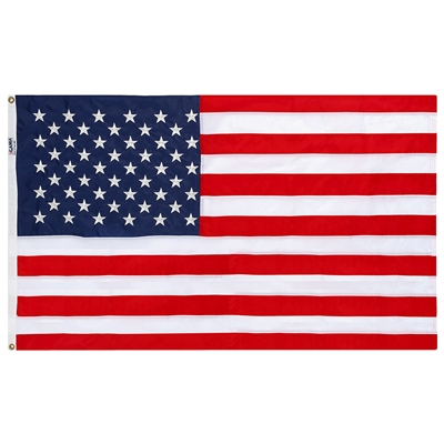 6' x 10' Nylon Embroidered Flag, No Box - Made in USA