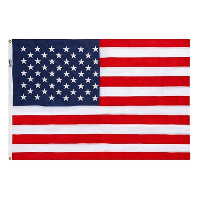 4' x 6'  Embroidered Flag, In Box - Made in USA