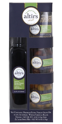 Combination Package Olive Oil, Za'atar, Green Olives and Black Olives