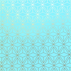 Gold Aqua Geo Wholesale Packaging Gift Wrap