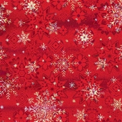 Red Holographic Snowflake