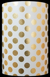 Gold White Dots Metallized Gift Wrap