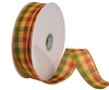 Autumn Plaid Wire-Edge Ribbon