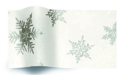 Pearl Silver Snowflake Wholesale Designer Printed Tissue