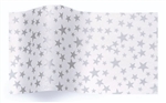 Silver Stars On White Wholesale Designer Printed Tissue