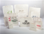 White Kraft Paper Shopping Bags