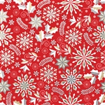 Merriment Red Metallic Gold Silver Highlight Wholesale Packaging Gift Wrap