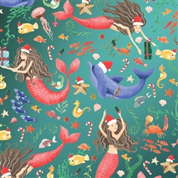 Merry Mermaids Wholesale Packaging Gift Wrap